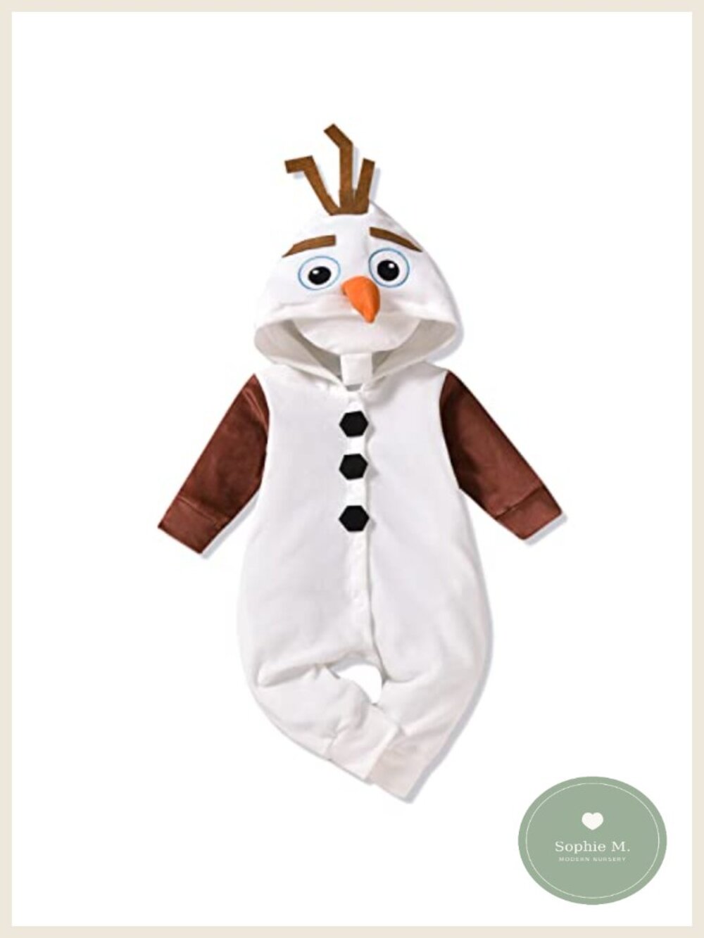Baby Snowman Velvet Christmas Romper Jumpsuit with Hat